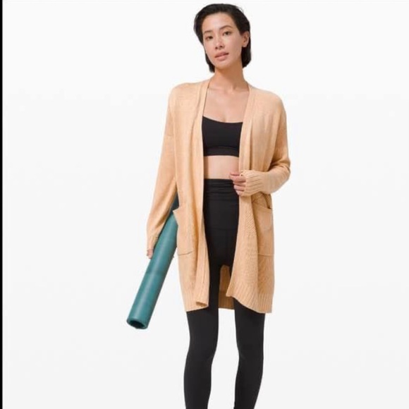 Lululemon sincerely yours wrap sweater cardigan size small cashmere - Picture 2 of 8